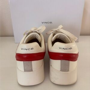 Vince Red and White Sneakers WARREN COURT . Size 8